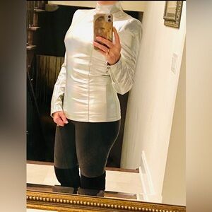 Balmain Iridescent Silver Women's Blouse